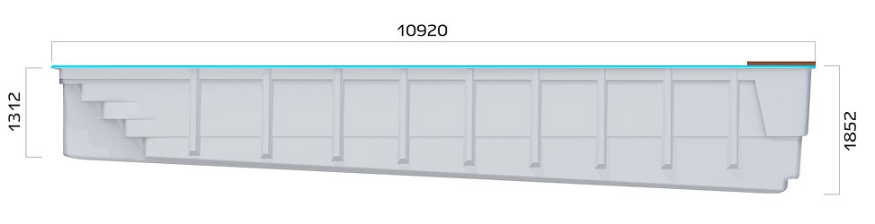 Вид сбоку Ксабия Pool Cover