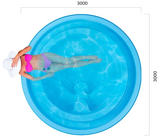 Вид сверху СПА Переливного типа