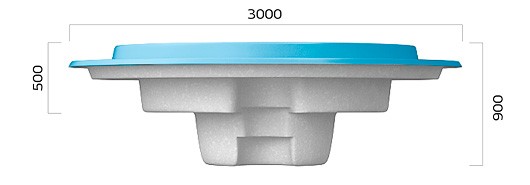 Вид сбоку СПА Переливного типа